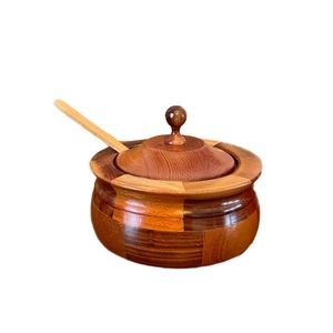 Handcrafted wooden Bowl with lid